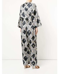 Темно-синий комбинезон с принтом от ASTRAET