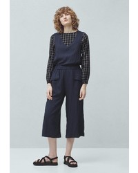 Темно-синий комбинезон от Mango