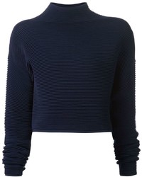 Темно-синий короткий свитер от Dion Lee