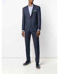 Темно-синий костюм в клетку от Canali