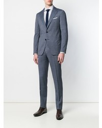 Темно-синий костюм в клетку от Tagliatore