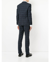 Темно-синий костюм с принтом от Loveless