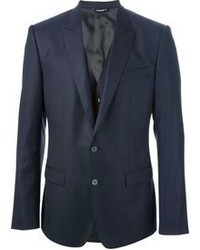 Темно-синий костюм-тройка от Dolce & Gabbana