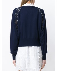 Женский темно-синий кружевной кардиган от Chloé