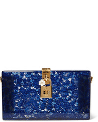 Темно-синий кружевной клатч от Dolce & Gabbana