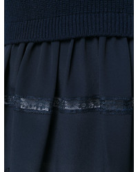 Женский темно-синий кружевной свитер от No.21