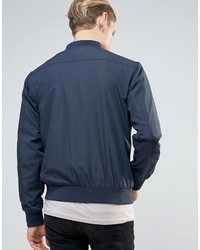 Мужской темно-синий легкий бомбер от Brave Soul