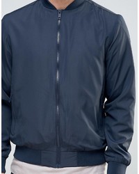 Мужской темно-синий легкий бомбер от Brave Soul