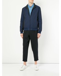 Мужской темно-синий легкий бомбер от D'urban