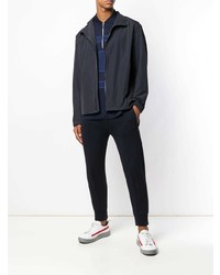 Мужской темно-синий легкий бомбер от BOSS HUGO BOSS