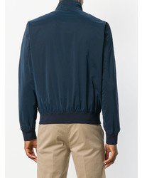 Мужской темно-синий легкий бомбер от Fay