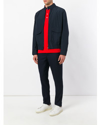 Мужской темно-синий легкий бомбер от Fay