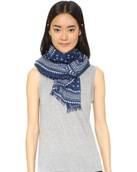 Женский темно-синий легкий шарф с принтом от Madewell