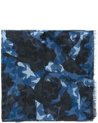 Мужской темно-синий легкий шарф от Valentino Garavani