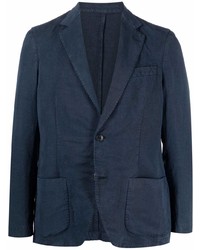 Мужской темно-синий льняной пиджак от Altea