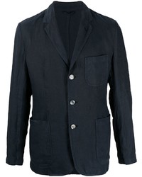 Мужской темно-синий льняной пиджак от Aspesi