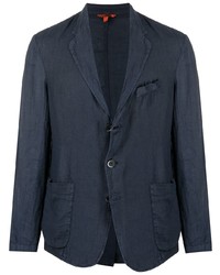 Мужской темно-синий льняной пиджак от Barena