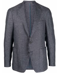 Мужской темно-синий льняной пиджак от Canali