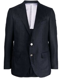 Мужской темно-синий льняной пиджак от Caruso