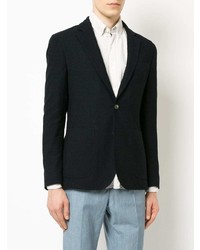 Мужской темно-синий льняной пиджак от Hardy Amies