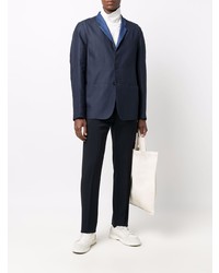 Мужской темно-синий льняной пиджак от Sease