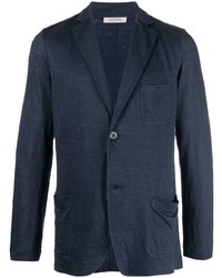 Мужской темно-синий льняной пиджак от Fileria