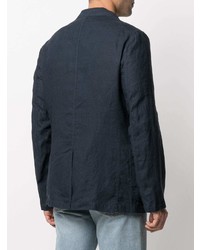 Мужской темно-синий льняной пиджак от Aspesi