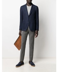 Мужской темно-синий льняной пиджак от Tagliatore