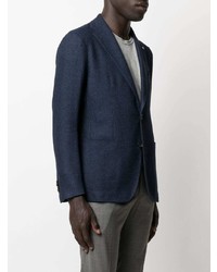 Мужской темно-синий льняной пиджак от Tagliatore