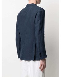 Мужской темно-синий льняной пиджак от Boglioli