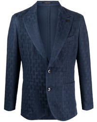 Мужской темно-синий льняной пиджак от Gabriele Pasini