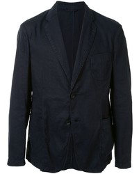 Мужской темно-синий льняной пиджак от Giorgio Armani
