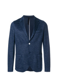 Мужской темно-синий льняной пиджак от Harris Wharf London