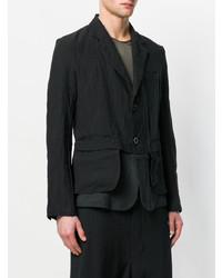 Мужской темно-синий льняной пиджак от Uma Wang