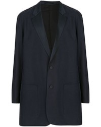 Мужской темно-синий льняной пиджак от Julien David