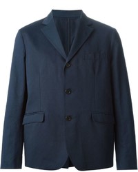 Мужской темно-синий льняной пиджак от Marni