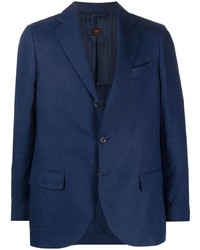 Мужской темно-синий льняной пиджак от Mp Massimo Piombo