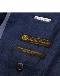 Мужской темно-синий льняной пиджак от Hackett