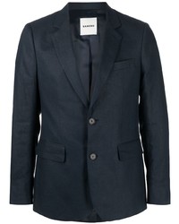 Мужской темно-синий льняной пиджак от Sandro