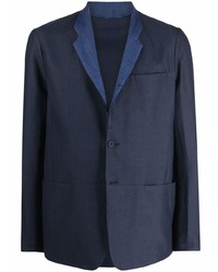 Мужской темно-синий льняной пиджак от Sease