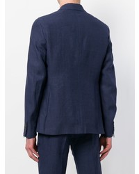 Мужской темно-синий льняной пиджак от Ermanno Scervino