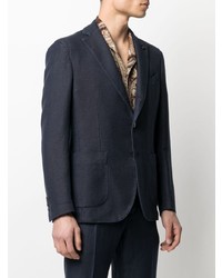 Мужской темно-синий льняной пиджак от Gabriele Pasini