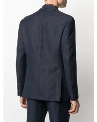 Мужской темно-синий льняной пиджак от Gabriele Pasini