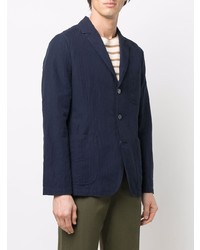 Мужской темно-синий льняной пиджак от Aspesi