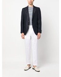 Мужской темно-синий льняной пиджак от Caruso