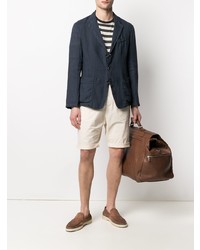 Мужской темно-синий льняной пиджак от Barena