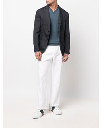 Мужской темно-синий льняной пиджак от Boglioli