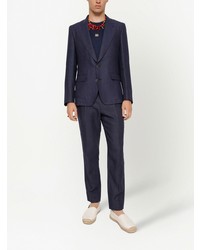 Мужской темно-синий льняной пиджак от Dolce & Gabbana