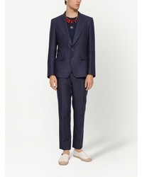 Мужской темно-синий льняной пиджак от Dolce & Gabbana