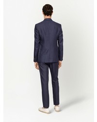 Мужской темно-синий льняной пиджак от Dolce & Gabbana